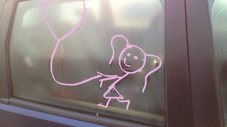 car window drawing avec couleur