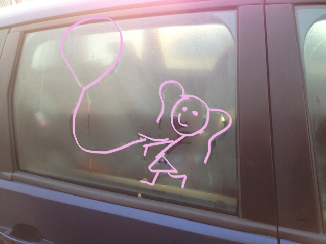 car window drawing avec couleur