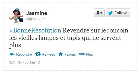 Tweet Résolution Jasmine