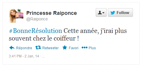 Tweet Résolution Raiponce