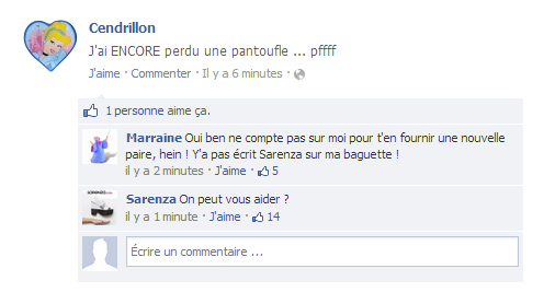 Facebook Cendrillon