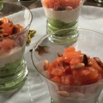 Verrines Avocat, Saumon, et fromage Boursin®